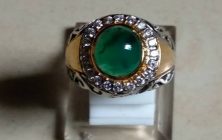 Cincin Batu Bacan Gulau Material Coklat