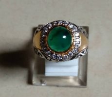 Cincin Batu Bacan Gulau Material Coklat