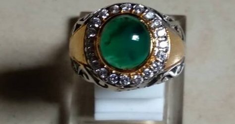 Cincin Batu Bacan Gulau Material Coklat